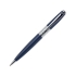 Ручка шариковая BARON с поворотным механизмом. Pierre Cardin, синий/серебристый, корпус- латунь, лак/отделка и детали дизайна- сталь, хром
