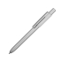 Ручка металлическая шариковая «Bobble» с силиконовой вставкой, серый/белый, серый/белый, металл/силикон