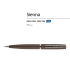 Ручка Sienna шариковая  автоматическая, коричневый металлический корпус, 1.0 мм, синяя, коричневый, металл с покрытием silk-touch