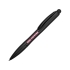 Ручка-стилус шариковая Light, черная с красной подсветкой, черный, металл, пластик
