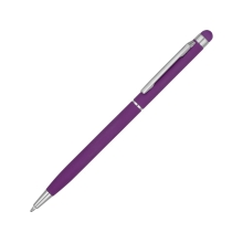 Ручка-стилус шариковая Jucy Soft с покрытием soft touch, фиолетовый
