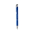 Шариковая кнопочная ручка Moneta с матовым антискользящим покрытием, ярко-синий, ярко-синий, алюминий