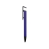 Ручка-подставка металлическая, «Кипер Q», синий/черный, синий/черный, металл/пластик