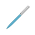 Ручка металлическая шариковая Bright GUM soft-touch с зеркальной гравировкой, голубой, голубой, металл с покрытием soft-touch