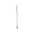 Ручка металлическая шариковая Атриум с покрытием софт-тач, белый, белый/серебристый, металл с покрытием soft-touch