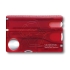Швейцарская карточка VICTORINOX SwissCard Nailcare, 13 функций, полупрозрачная красная, полупрозрачный красный, пластик, нержавеющая сталь