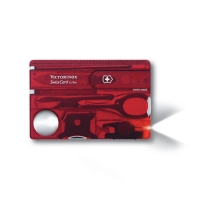 Швейцарская карточка VICTORINOX SwissCard Lite, 13 функций, полупрозрачная красная