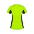 Футболка Shanghai женская, неоновый зеленый/черный, неоновый зеленый/черный, основное полотно: 100% полиэстер; боковые части: 100% полиэстер