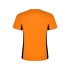 Спортивная футболка Shanghai мужская, неоновый оранжевый/черный, неоновый оранжевый/черный, основное полотно: 100% полиэстер; боковые части: 100% полиэстер