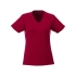 Модная женская футболка Amery  с коротким рукавом и V-образным вырезом, красный, красный, сетчатый материал, 100% полиэстер с дышащей поверхностью и отделкой cool fit