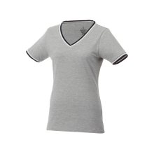 Женская футболка Elbert с коротким рукавом, серый меланж/темно-синий/белый