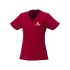 Модная женская футболка Amery  с коротким рукавом и V-образным вырезом, красный, красный, сетчатый материал, 100% полиэстер с дышащей поверхностью и отделкой cool fit