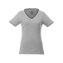 Женская футболка Elbert с коротким рукавом, серый меланж/темно-синий/белый, серый меланж/темно-синий/белый, трикотажное пике, 90% хлопок, 10% вискоза