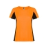 Футболка Shanghai женская, неоновый оранжевый/черный, неоновый оранжевый/черный, основное полотно: 100% полиэстер; боковые части: 100% полиэстер