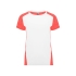 Спортивная футболка Zolder женская, белый/меланжевый неоновый коралловый, белый/меланжевый неоновый коралловый, 100% полиэстер