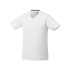 Модная мужская футболка Amery с коротким рукавом и V-образным вырезом, белый, белый, сетчатый материал, 100% полиэстер с дышащей поверхностью и отделкой cool fit