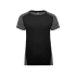 Спортивная футболка Zolder женская, черный/меланжевый черный, черный/меланжевый черный, 100% полиэстер