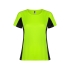 Футболка Shanghai женская, неоновый зеленый/черный, неоновый зеленый/черный, основное полотно: 100% полиэстер; боковые части: 100% полиэстер