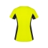 Футболка Shanghai женская, неоновый желтый/черный, неоновый желтый/черный, основное полотно: 100% полиэстер; боковые части: 100% полиэстер