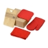 Подарочный набор с разделочной доской, фартуком, прихваткой, красный, красный, натуральный, хлопок, дерево