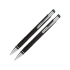 Набор «Онтарио: ручка шариковая, карандаш механический, черный/серебристый, черный/серебристый, металл/каучук/пластик