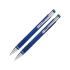 Набор «Онтарио: ручка шариковая, карандаш механический, синий/серебристый, синий/черный/серебристый, металл/каучук/пластик