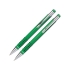 Набор «Онтарио: ручка шариковая, карандаш механический, зеленый/серебристый, зеленый/черный/серебристый, металл/каучук/пластик