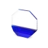 Награда Octagon, прозрачный, синий, хрусталь, стекло