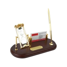 Настольный прибор «Таймшит», золотистый/красное дерево