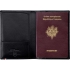 Обложка для паспорта S.T. Dupont, черный, черный, гладкая телячья кожа