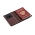 Обложка для паспорта Нит, коричневый, коричневый, натуральная кожа