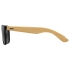 Солнцезащитные очки с бамбуковыми дужками в сером чехле, черный/дерево, бамбук/пластик