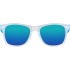 Очки солнцезащитные с зеркальными линзами Partymaker, синий, белый полупрозрачный/синий, пластик