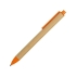 Ручка картонная пластиковая шариковая «Эко 2.0», бежевый/оранжевый, бежевый/оранжевый, картон/пластик
