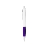 Шариковая ручка Nash, белый/пурпурный/серебристый, аБС пластик