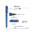 Ручка пластиковая шариковая Monaco, 0,5мм, синие чернила, ярко-синий, ярко-синий/золотистый, пластик с покрытием silk-touch/металл
