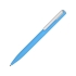 Ручка шариковая пластиковая Bon с покрытием soft touch, голубой, голубой, пластик