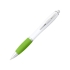 Шариковая ручка Nash, белый/лайм/серебристый, абс пластик