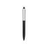 Ручка пластиковая трехгранная шариковая Lateen, черный/белый, черный/белый, пластик