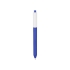 Ручка шариковая Pigra модель P03 PRM софт-тач, синий/белый, синий/белый, пластик