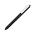 Ручка шариковая Pigra модель P03 PRM софт-тач, черный/белый, черный/белый, пластик