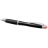 Светящаяся шариковая ручка Nash со светящимся черным корпусом и рукояткой, оранжевый, черный/серебристый/оранжевый, абс пластик