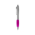 Шариковая ручка Nash, серебристый/розовый, аБС пластик