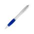 Шариковая ручка Nash, серебристый/ярко-синий, абс пластик