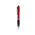 Ручка шариковая Nash, красный, синие чернила, красный/черный/серебристый, пластик