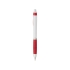 Шариковая ручка с резиновой накладкой Turbo, белый,красный, белый/красный, абс-пластик