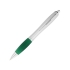 Шариковая ручка Nash, серебристый/зеленый, абс пластик
