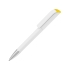 Ручка шариковая UMA «EFFECT SI», белый/желтый, белый/желтый, пластик