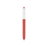 Ручка шариковая Pigra модель P03 PRM софт-тач, красный/белый, красный/белый, пластик