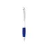 Шариковая ручка Nash, белый/ярко-синий/серебристый, абс пластик